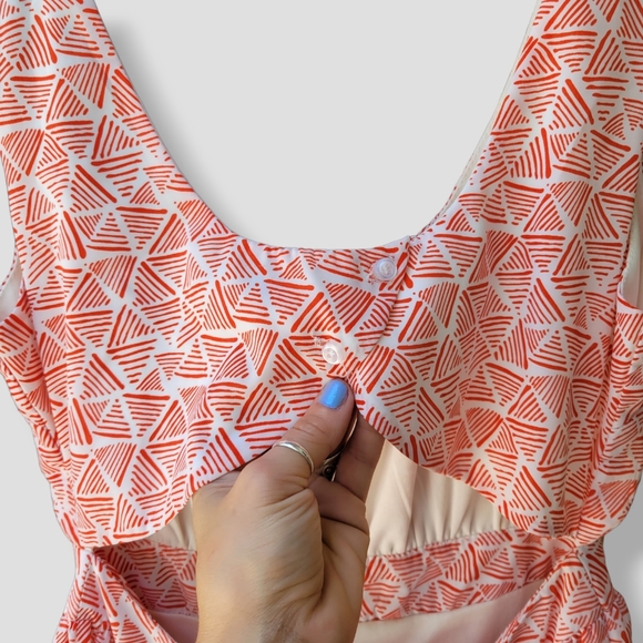 ANNABELLA Peekaboo Back Sundress Red Orange - Picture 9 of 13